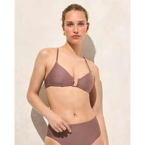 NWT J. CREW Mira Bikini Top in Classic Sculpt Smoky Willow Wood XL